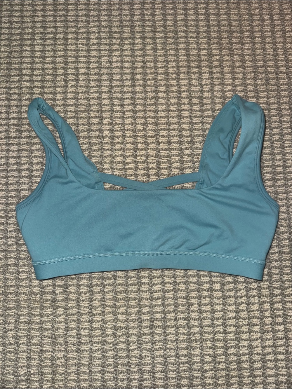 Light Blue Women's Sports Bralette with Crisscross Back